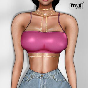 LEATHER TOP+Chain-K4H-0252023