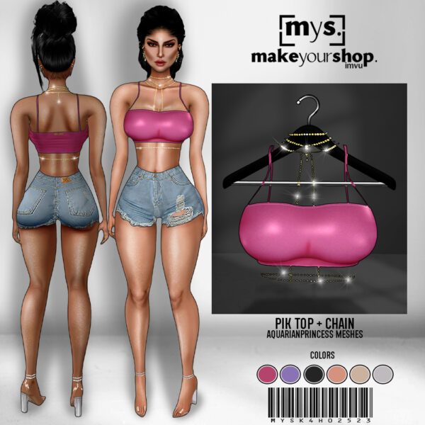 LEATHER TOP+Chain-K4H-0252023 - Image 2