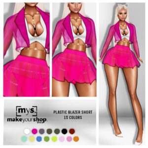 BLAZER SHORT PLASTIC BARBIE-KM-04823