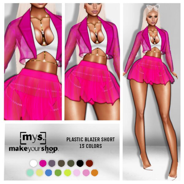 BLAZER SHORT PLASTIC BARBIE-KM-04823