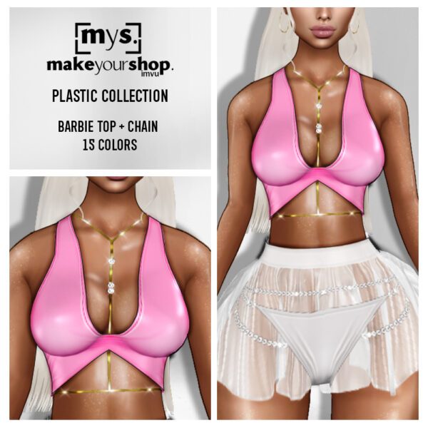 BARBIE TOP + CHAIN-KM-05323-25% OFF