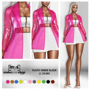 BLAZER LONG PLASTIC BARBIE-KM-04623