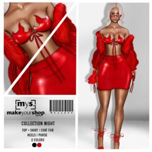 MD22099-TOP AND SKIRT NIGHT