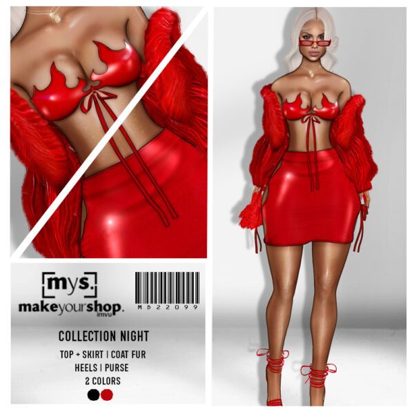 MD22099-TOP AND SKIRT NIGHT
