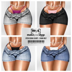 OPEN DENIM SHORTS-K4H-13423