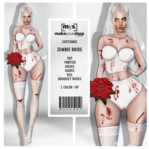 MD22083-ZUMBIE BRIDE-COSTUME