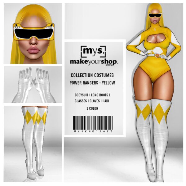 YELLOW RANGER GIRL-COSTUMES-12323