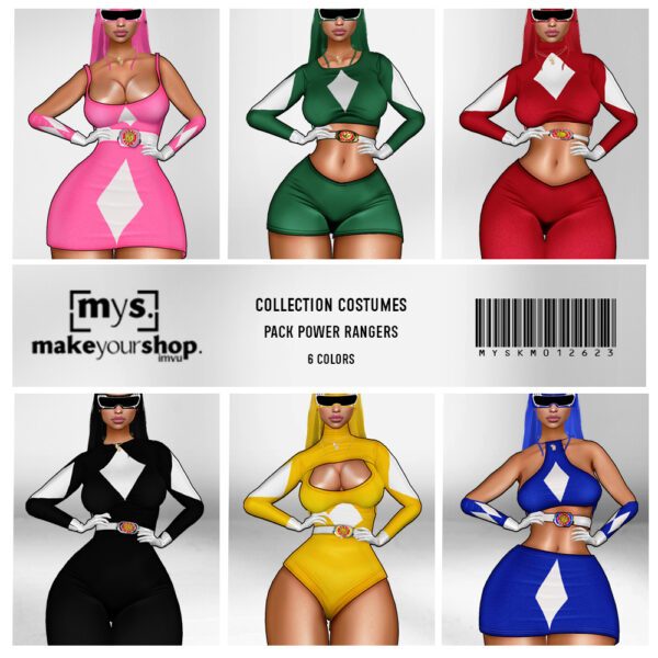 PACK POWER RANGERS-COSTUMES-12623