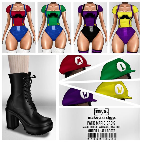 PACK 4 MARIO BRO'S GIRLS-COSTUMES-126-2023