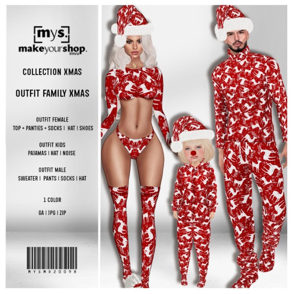 MD20098-OUTFIT FAMILY XMAS