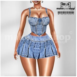 DENIM OUTFIT + NECKLACE-K4H-182024