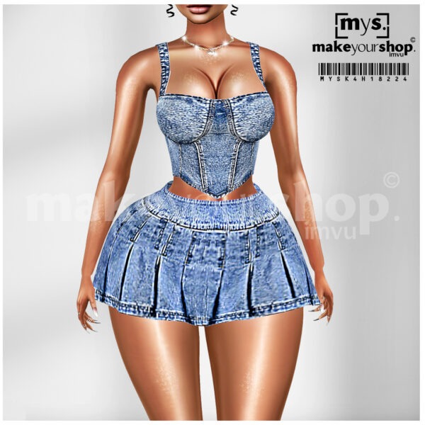 DENIM OUTFIT + NECKLACE-K4H-182024