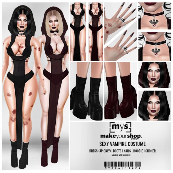 SEXY VAMPIRE COSTUME-K4H-194-2024