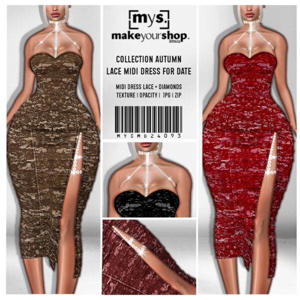 LACE MIDI DRESS FOR DATE-MD-24093