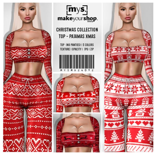 TOP-PAJAMAS XMAS-MD-24092-50% OFF