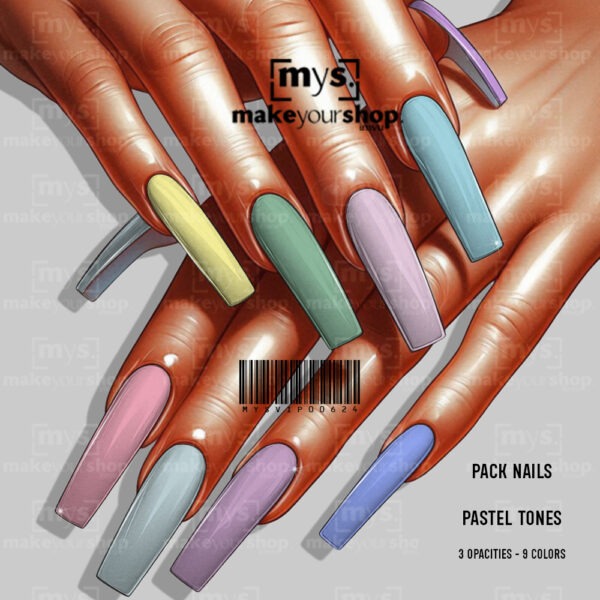 PASTEL TONES NAILS-KM-055-24