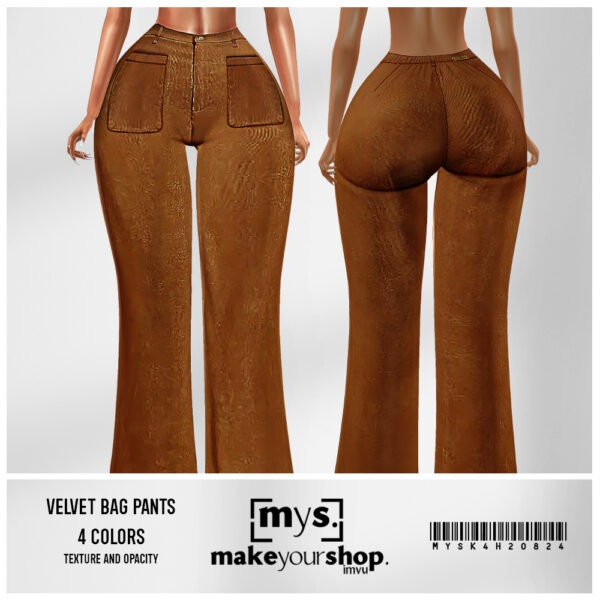 VELVET BAG PANTS-K4H-208-2024