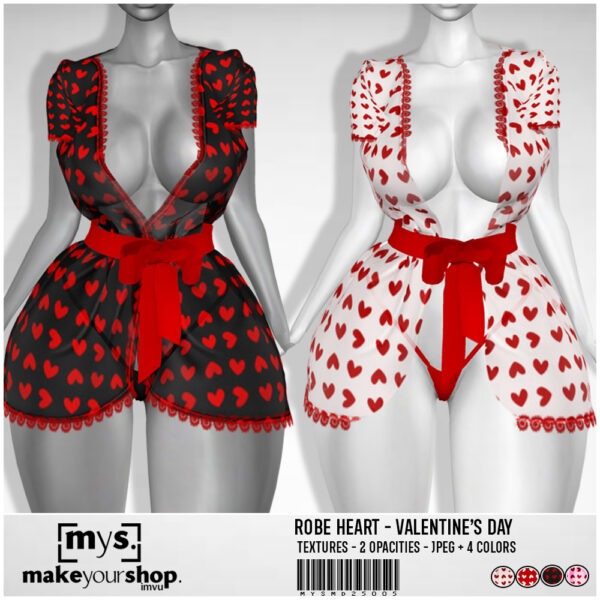 ROBE HEART-Open and Closed-MD25005
