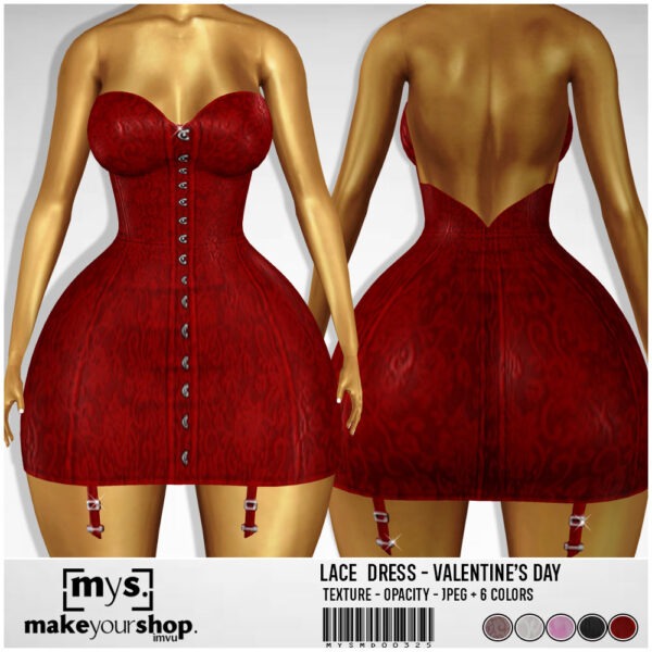 LACE DRESS VALENTINE-MD25003