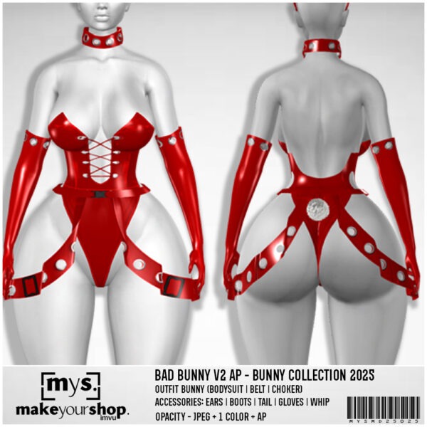 RED BAD BUNNY V1-AP-MD25025