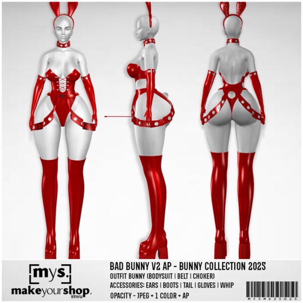 RED BAD BUNNY V1-AP-MD25025 - Image 2