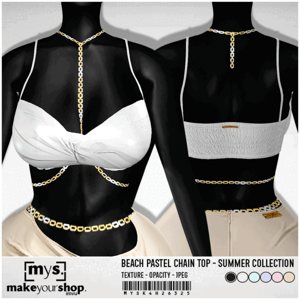 BEACH PASTEL CHAIN TOP-K4H-26325