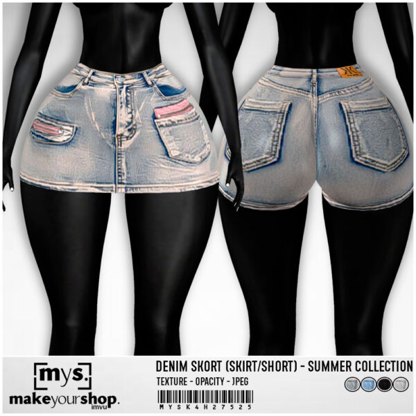DENIM SKORT(SKIRT/SHORT)- K4H -27525