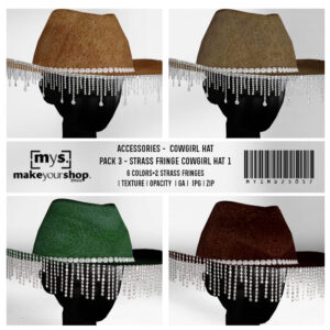 STRASS FRINGE COWGIRL HAT-1-MD25057