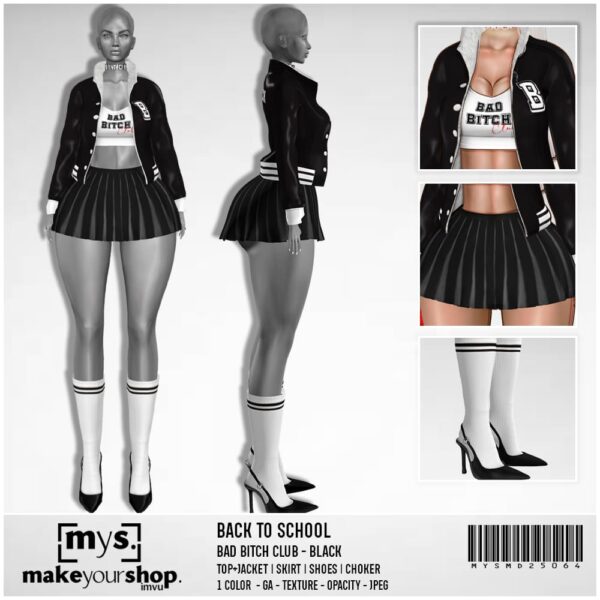 BAD BITCH CLUB - Black+Red- MD25064 - Image 2