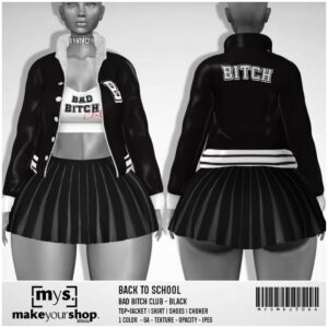 BAD BITCH CLUB - Black - MD25064