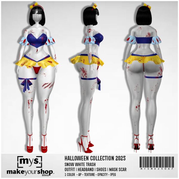 SNOW WHITE TRASH COSTUME - MD25067 - Image 2