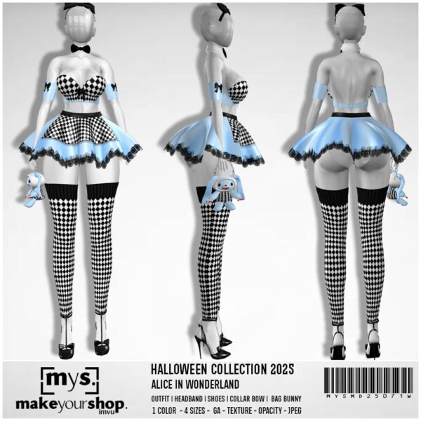 ALICE IN WONDERLAND COSTUME - MD25071-W - Image 2