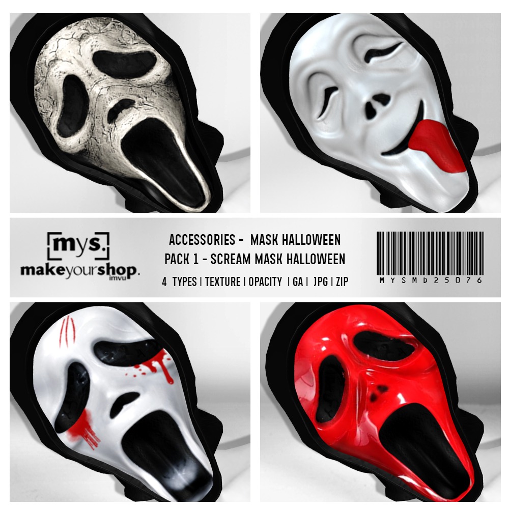 PACK 1 SCREAM MAKS - MD25076