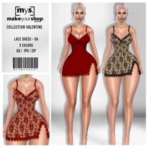 LACE DRESS VALENTINE-MD26001-GA