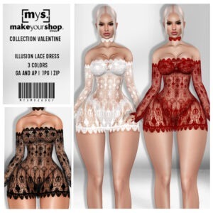 ILLUSION LACE DRESS-GA/AP- MD26007