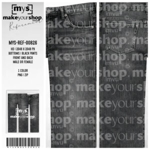 MYSKMREF00826 - Black Pants Texture Reference