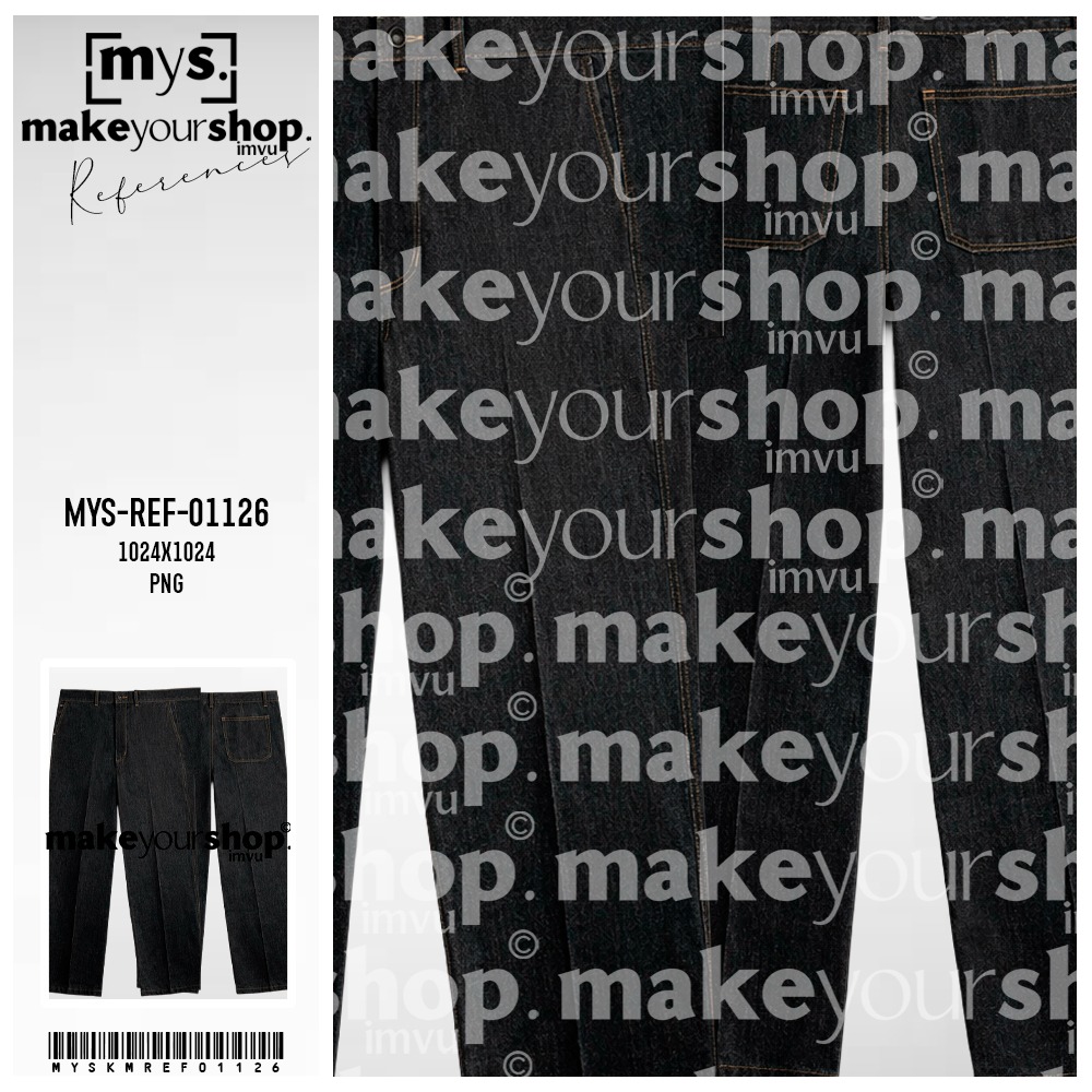 MYSKMREF01126 - WIDE-LEG BLACK DENIM