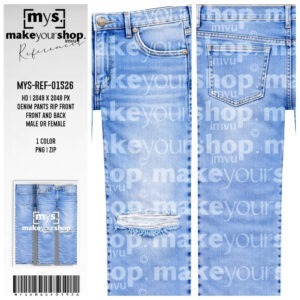 MYSKMREF01526 -Denim Pants Rip Texture Reference