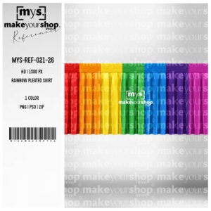 MYSKMREF02126 - RAINBOW PLEATED SKIRT