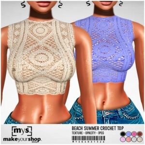 BEACH SUMMER CROCHET TOP - K4H - 31526