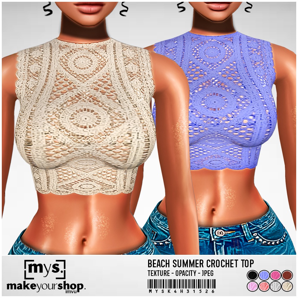 BEACH SUMMER CROCHET TOP - K4H - 31526