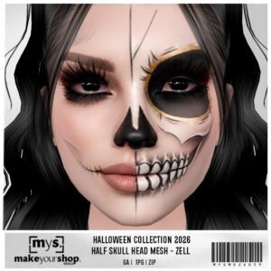 HALF SKULL HEAD MESH - MD26059