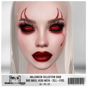 BAD ANGEL HEAD MESH + RED EYES - MD26058